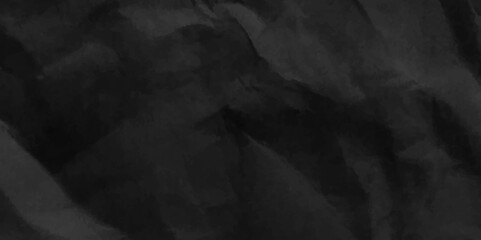 Fototapeta premium Dark black wrinkly backdrop paper background. Black paper crumpled texture background , Creative Design Templates. Print for textile, fabric, wallpaper, wrapping paper. Copy space. 
