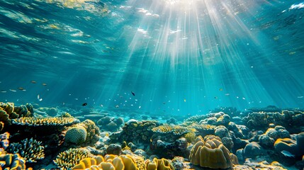 Eco Friendly Underwater Coral Reef Expedition Exploring Vibrant Aquatic Ecosystem