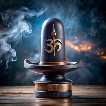  Sacred Shiva Lingam, Intricate Carvings, Cosmic Energy, Naga Cobra Base, Om Symbol