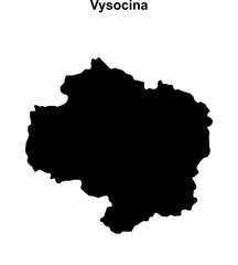 Obraz premium Vysocina outline map