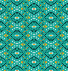 seamless pattern, ikan, indian pattern,detailed, vintage geometric floral seamless pattern, batik, geometric, tribal, print, vector