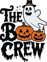 The Boo Crew vector art illustration