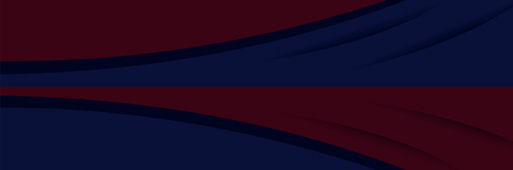 Abstract red and blue wavy line design with shadow effect