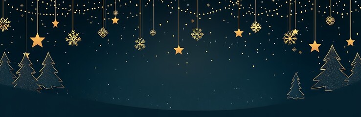 Fototapeta premium Christmas background with white snowflakes elements, New Year concept