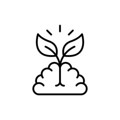 Open minded outline icons, minimalist vector illustration ,simple transparent graphic element .Isolated on white background