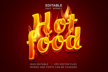 hot food 3d editable text effect