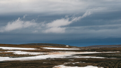 nordic landscape inside the North Cape area, Magerorya Island, Norway