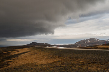 nordic landscape inside the North Cape area, Magerorya Island, Norway