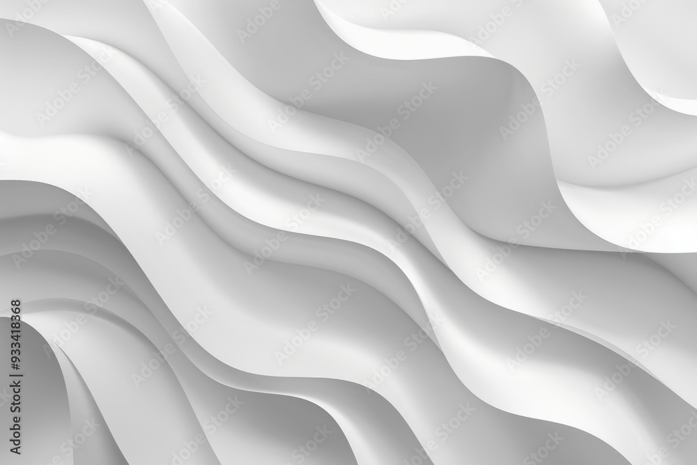 Poster wavy lines on a white abstract background