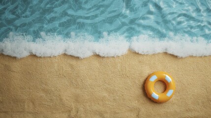 Naklejka premium Summer beach vibes come alive with vibrant, fun visuals that encapsulate the spirit of beach life through bright colors and cheerful scenes, ideal for summer advertising campaigns.