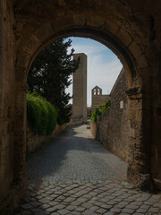 Tarquinia Castel gate arch and church Church of Santa Maria in Castello