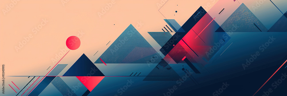 Wall mural craft a visually minimalistic engaging vector background with a modern, abstract geometric design in