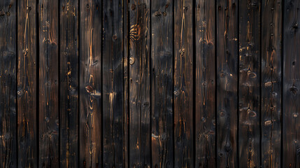 Obraz premium Old wooden background from planks. Rustic abstract dark wood texture.