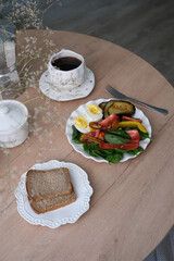 A Beautiful and Healthy Breakfast Table Setting Featuring Fresh and Nutritious Ingredients