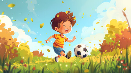 Fototapeta premium Athlete playing Soccer vector image