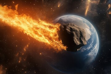 Obraz premium Asteroid Impact