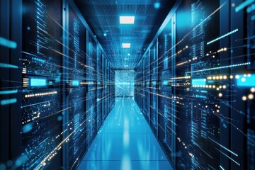 Fototapeta premium Futuristic Data Center