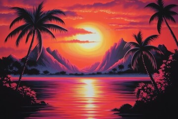 Tropical Sunset Landscape