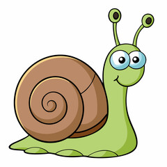 cute snail art vector