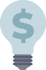 Lightbulb with a dollar sign inside, symbolizing profitable ideas or financial inspiration.