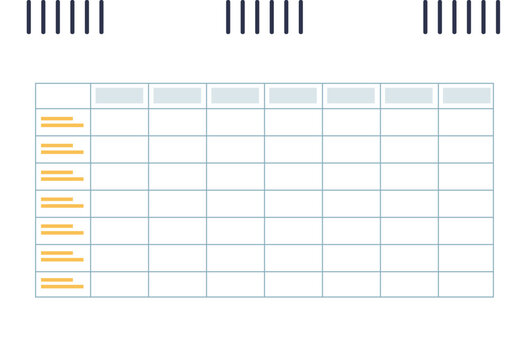 Blank timesheet template with days of the week, ready for tracking hours worked.