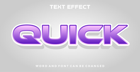 Quick editable text effect