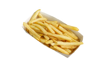 French fries in a take away  open box