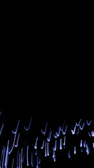 Obraz premium Feuerwerk Konfetti Digital Glow Effekt Overlay dunkler Hintergrund Story