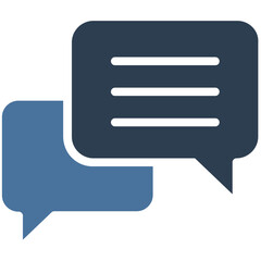 Chat Bubbles vector icon in isolated background 