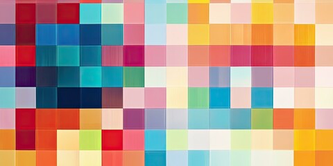 Colorful abstract grid of squares.