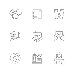 Set line icons of job searching