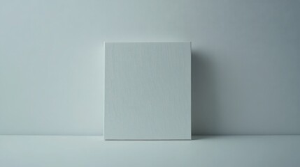 Blank White Canvas: Medium Shot of Empty Canvas Standing Up Ready for Artistic Creation