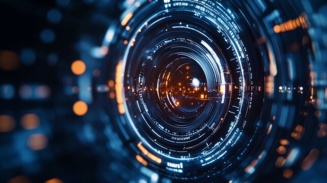 Lens of Clarity: High-Resolution Document Scanning, futuristic camera lens capturing documents with exceptional clarity and precision, transformation from analog to digital