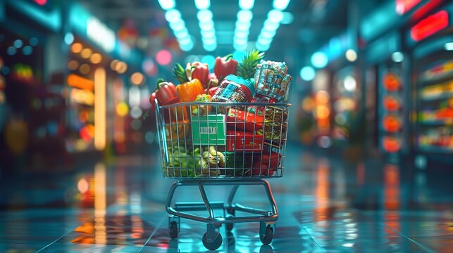Top tier supermarket online shopping list with complimentary shipping via mobile app marketplace