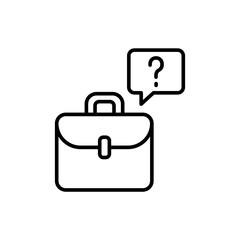 Job interview outline icons, minimalist vector illustration ,simple transparent graphic element .Isolated on white background