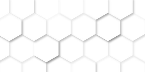 Hexagon shape white clean 3d vector format abstract design background for desktop 