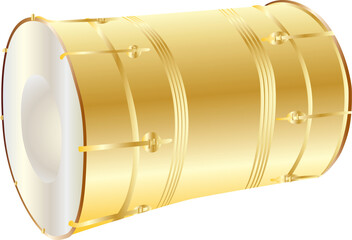 Dhol Gold colour  (Indian Musical Instruments)