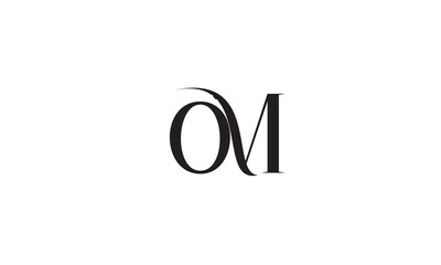 OM, MO, O, M Abstract Letters Logo Monogram	