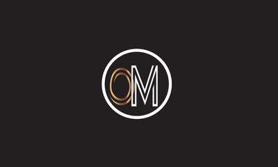OM, MO, O, M Abstract Letters Logo Monogram	