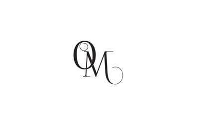 OM, MO, O, M Abstract Letters Logo Monogram	