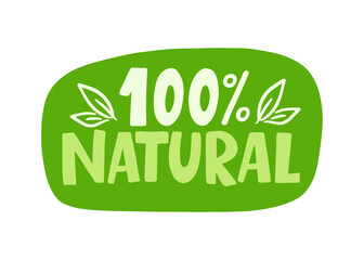 Natural Product Badge Organic Food Hand Lettering