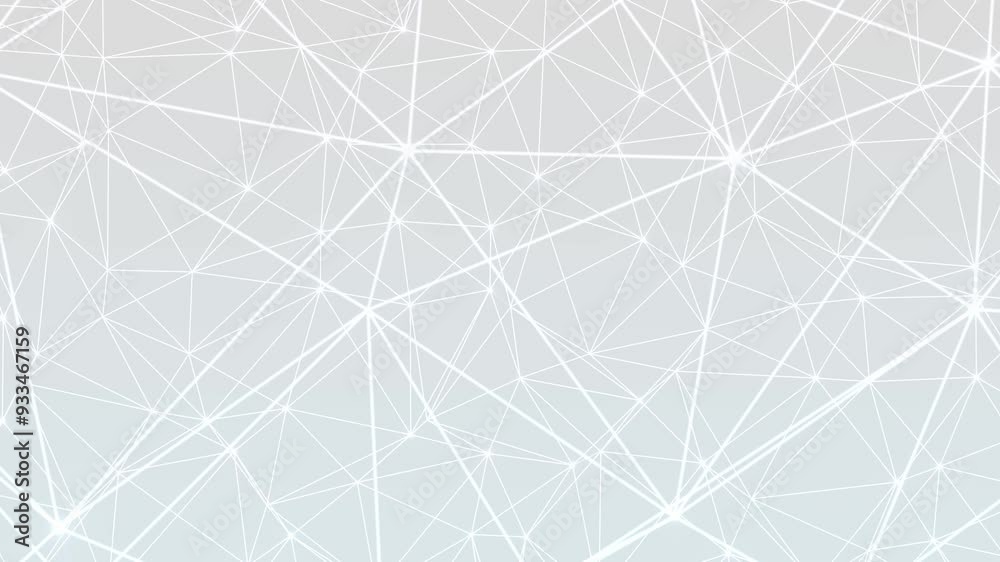 Aufkleber minimalist white and grey wireframe animation evolving network