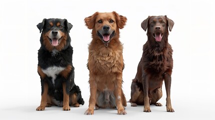 front white shot studio group background puppy dogs pet isolated on no people nobody copy space young indoor baby animal horizontal brown portrait togetherness dog nature domestic sitting canino view