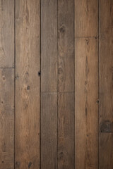Obraz premium Background of wooden brown planks, top view