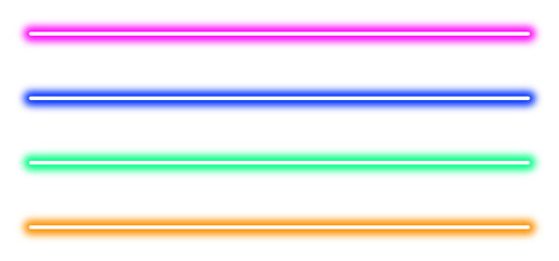 Colorful neon line set design elements © Emre Akkoyun