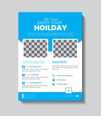 Naklejka premium Travel flyer template for travel agency