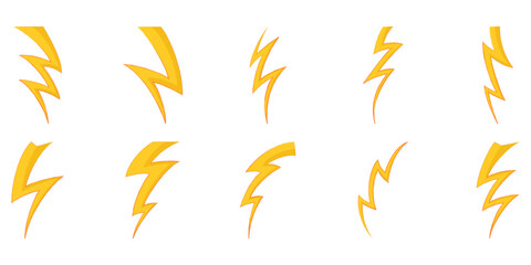 Curved Lightning Bolt Set