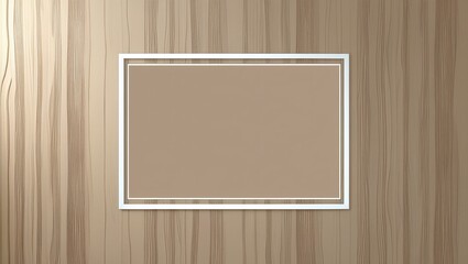 Fototapeta premium Vintage wooden photo frame with blank border on wall