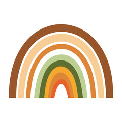 Obraz premium Layered Bohemian Rainbow, vintage retro Rainbow clipart, Rainbow illustration