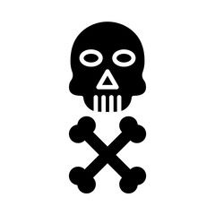 Skull and Crossbones glyph icon